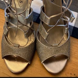 GUESS shimmer lace up ladies high heels